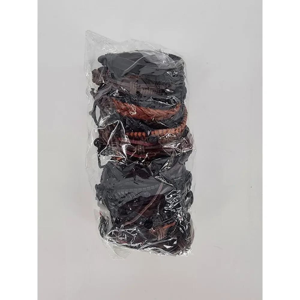 20 Pack Genuine Leather Bracelets - Picture 3 of 6